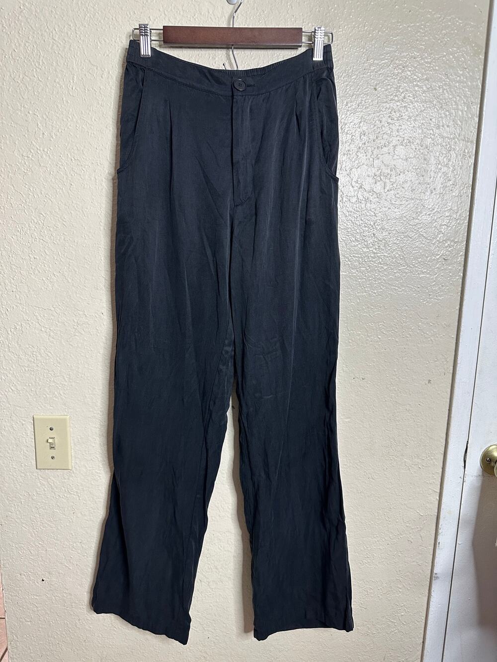 Djerf Avenue On the Go Pants in Ash size M Cupro Cotton